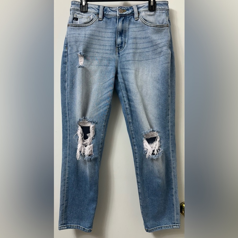 KanCan Light Blue Ripped Ankle Jeans